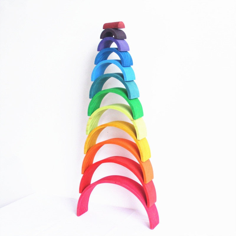 Wooden Rainbow Blocks