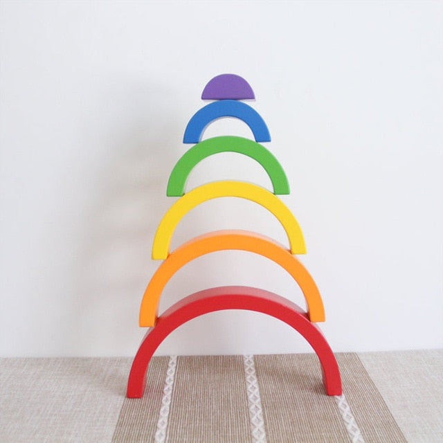 Wooden Rainbow Blocks