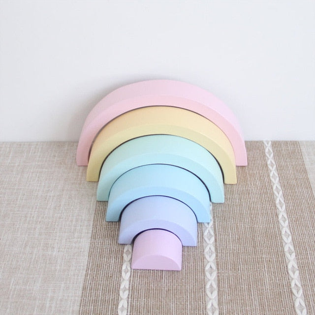 Wooden Rainbow Blocks