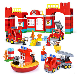 Fire Department & Firemen Building Blocks