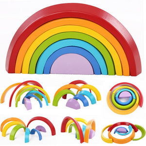 Wooden Rainbow Blocks